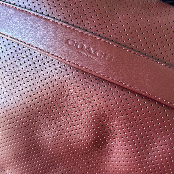 *NWOT* COACH Terrain Trek Perforated Leather RED/Black Backpack. Never used. - Picture 2 of 3